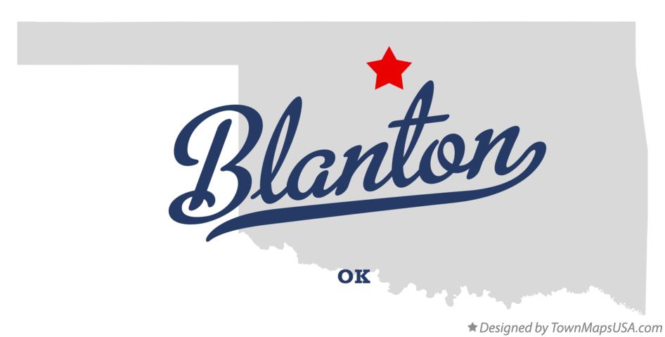 Map of Blanton Oklahoma OK
