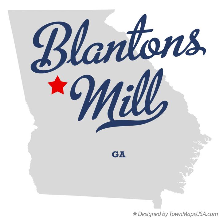 Map of Blantons Mill Georgia GA