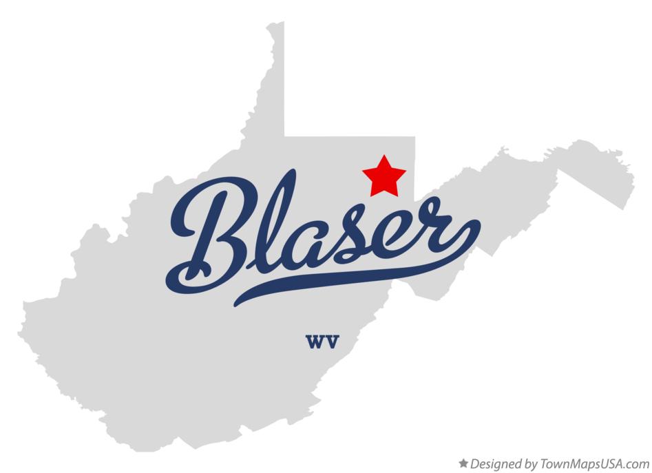 Map of Blaser West Virginia WV