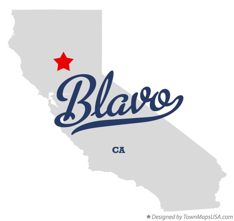 Map of Blavo California CA