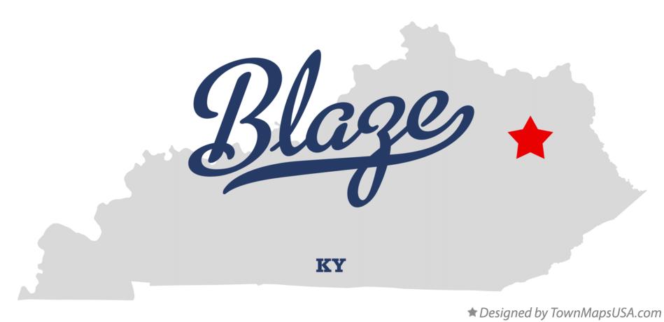 Map of Blaze Kentucky KY