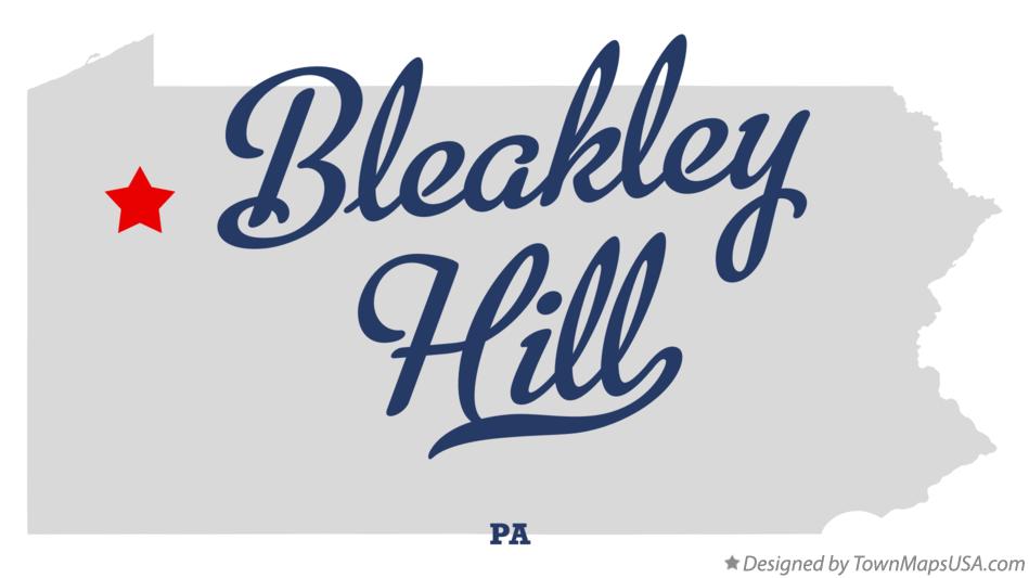 Map of Bleakley Hill Pennsylvania PA