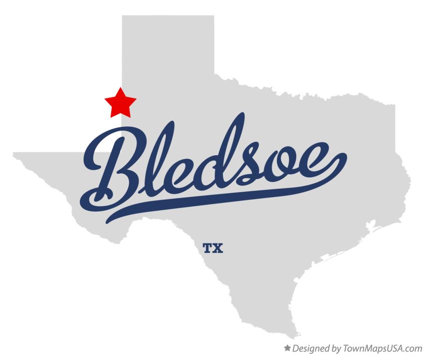 Map of Bledsoe Texas TX