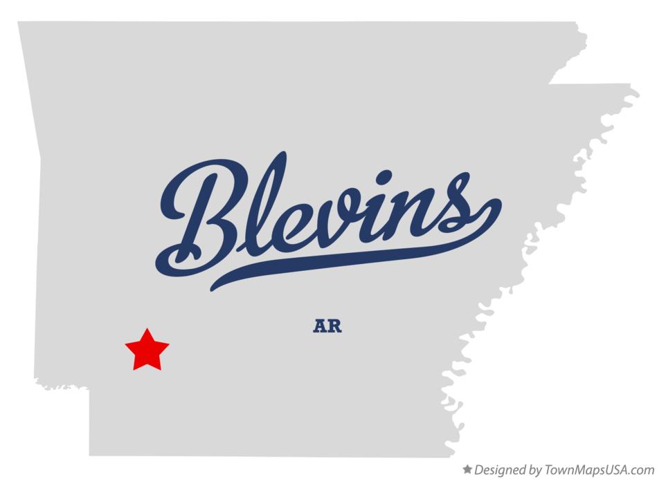 Map of Blevins Arkansas AR