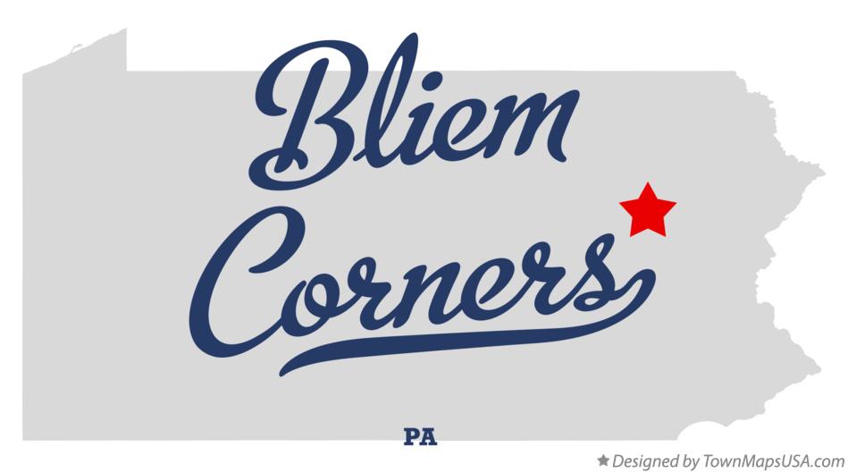 Map of Bliem Corners Pennsylvania PA