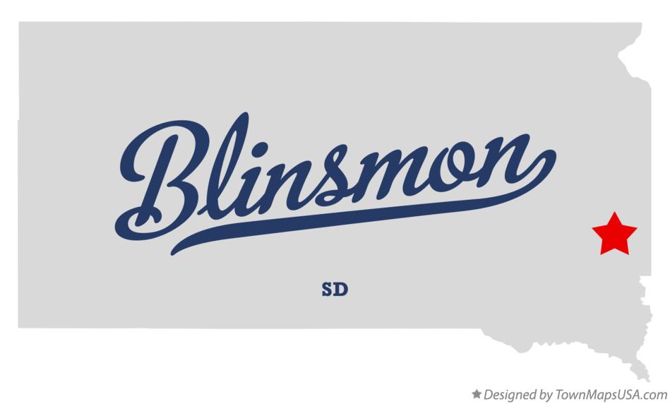 Map of Blinsmon South Dakota SD