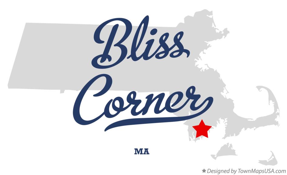 Map of Bliss Corner Massachusetts MA