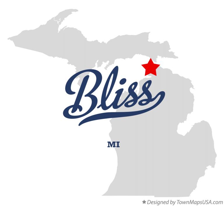 Map of Bliss Michigan MI