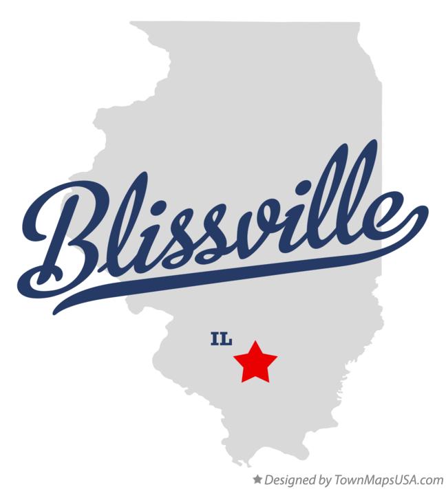 Map of Blissville Illinois IL