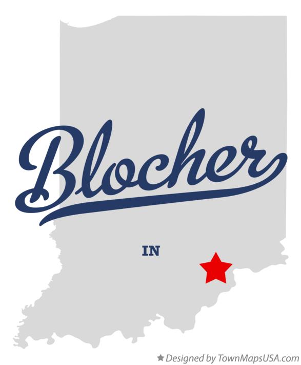 Map of Blocher Indiana IN