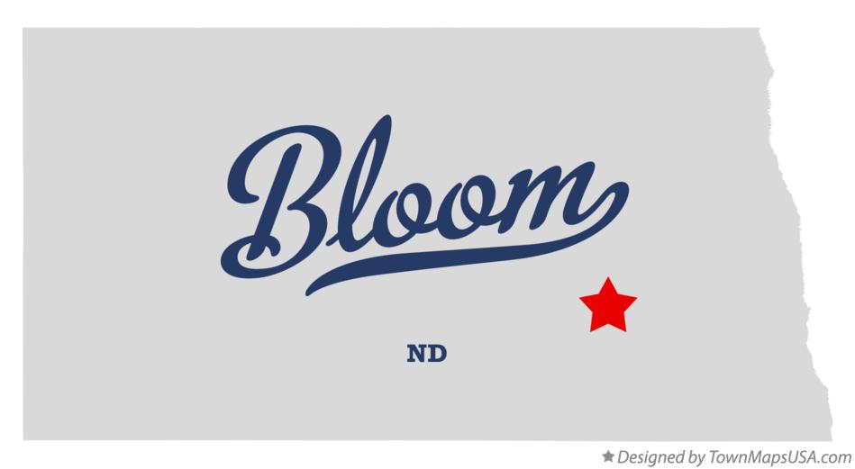 Map of Bloom North Dakota ND