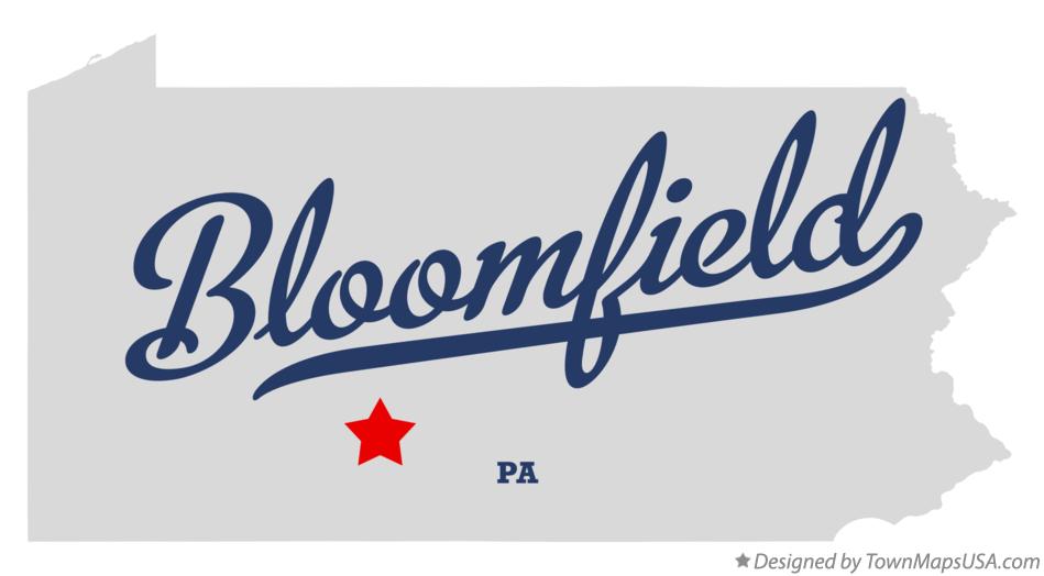 Map of Bloomfield Pennsylvania PA
