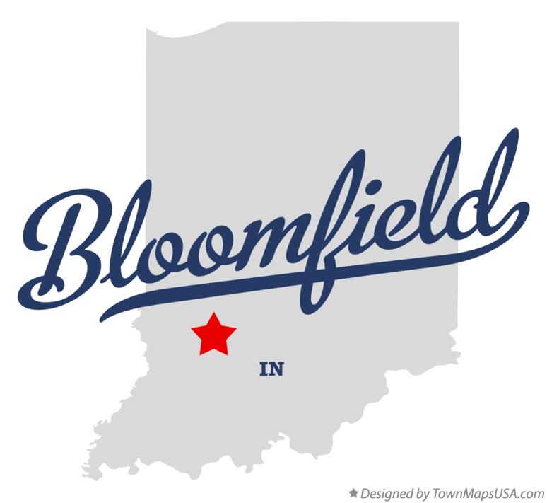 Map of Bloomfield Indiana IN