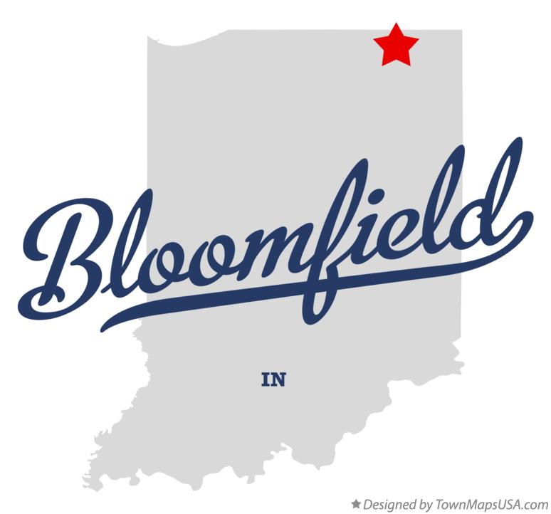 Map of Bloomfield Indiana IN