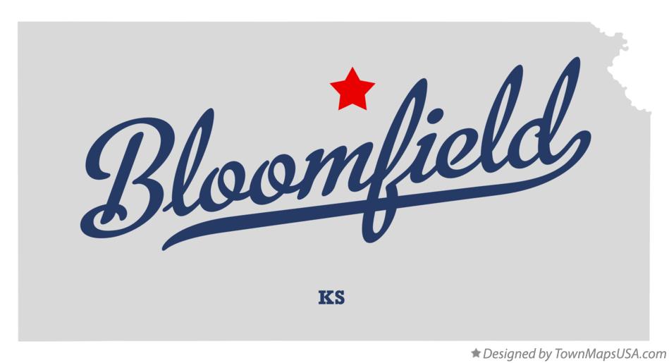 Map of Bloomfield Kansas KS