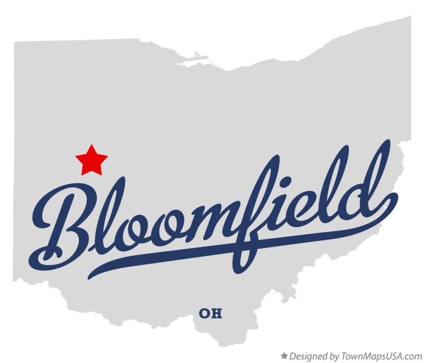 Map of Bloomfield Ohio OH