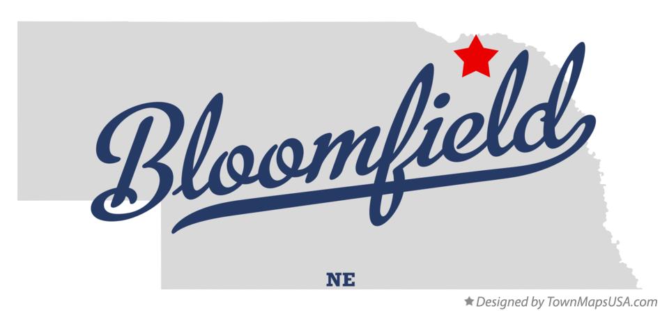 Map of Bloomfield Nebraska NE