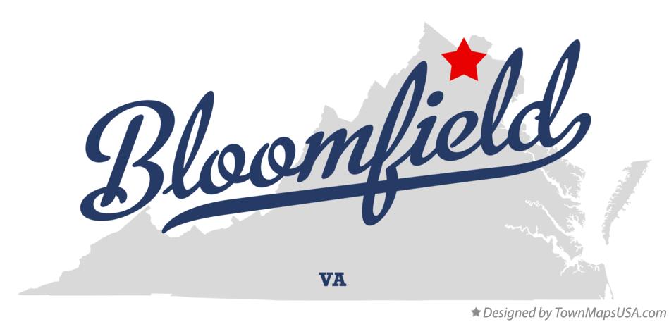 Map of Bloomfield Virginia VA
