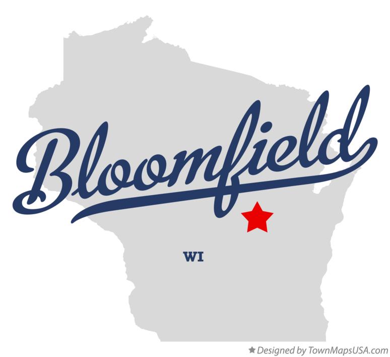 Map of Bloomfield Wisconsin WI