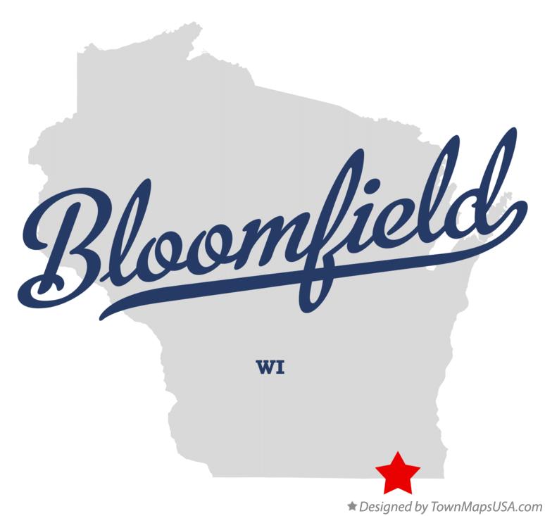 Map of Bloomfield Wisconsin WI