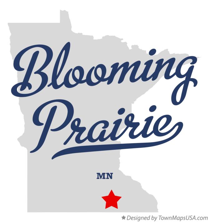 Map of Blooming Prairie Minnesota MN