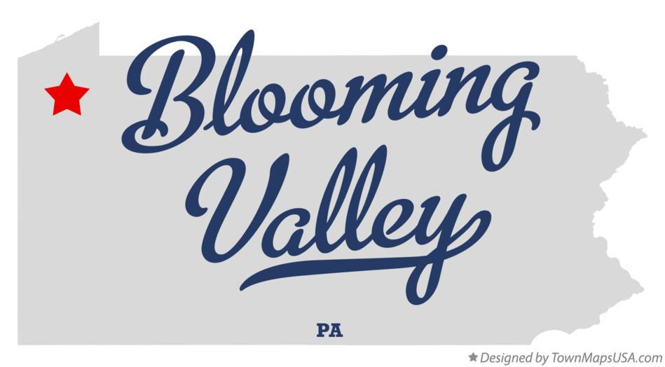 Map of Blooming Valley Pennsylvania PA