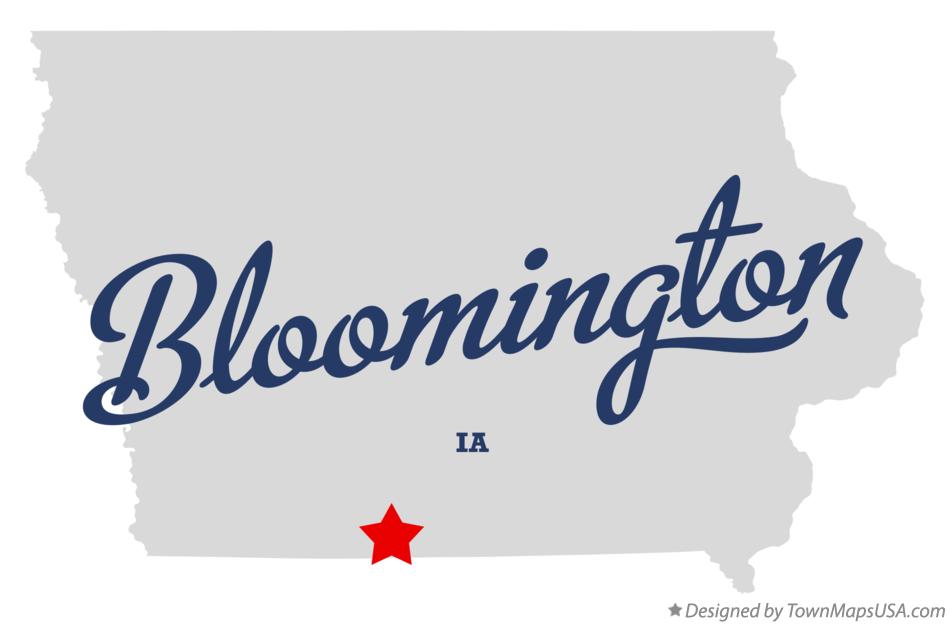 Map of Bloomington Iowa IA