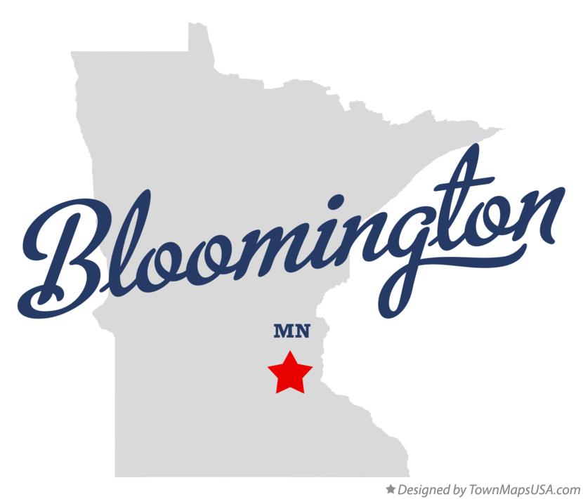 Map of Bloomington Minnesota MN