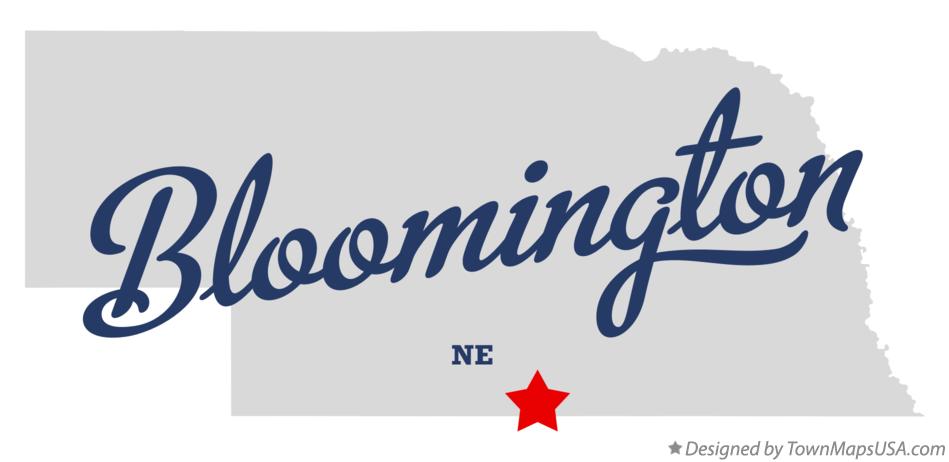 Map of Bloomington Nebraska NE