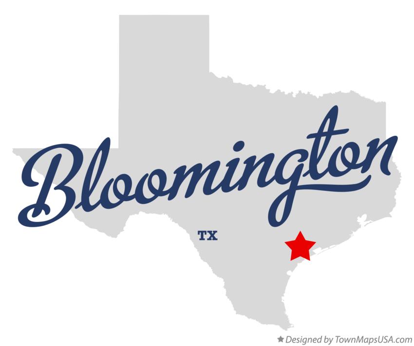 Map of Bloomington Texas TX