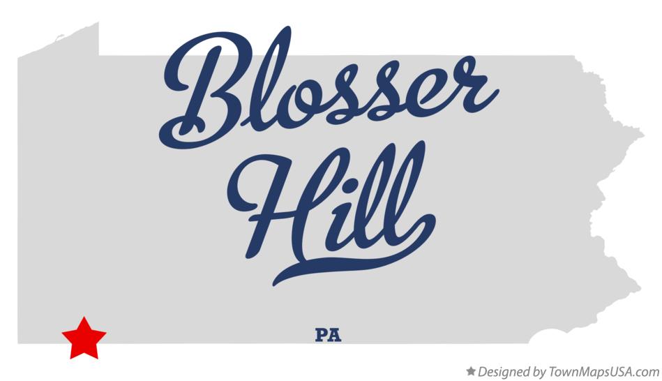 Map of Blosser Hill Pennsylvania PA