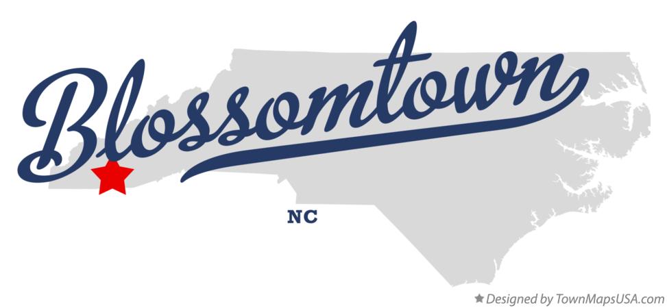 Map of Blossomtown North Carolina NC