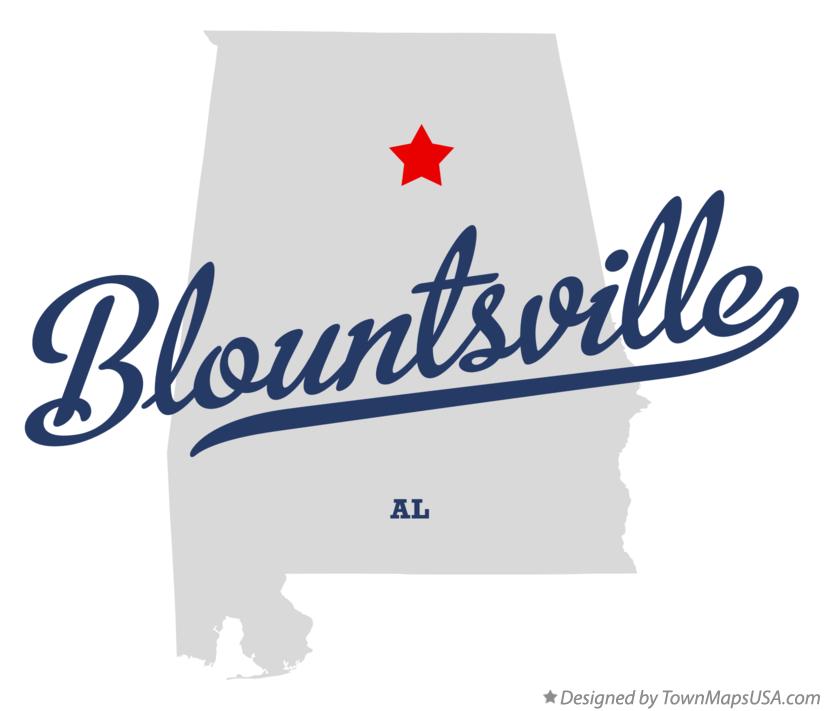 Map of Blountsville Alabama AL