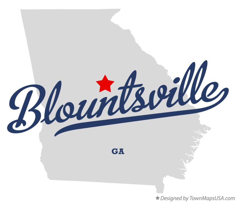 Map of Blountsville Georgia GA