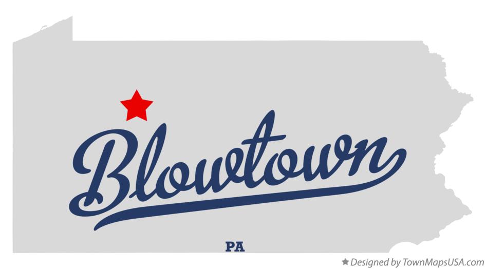 Map of Blowtown Pennsylvania PA