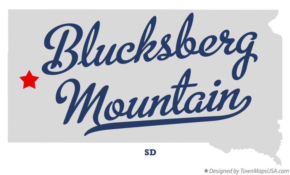Map of Blucksberg Mountain South Dakota SD