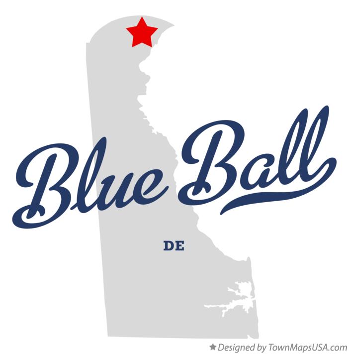 Map of Blue Ball Delaware DE