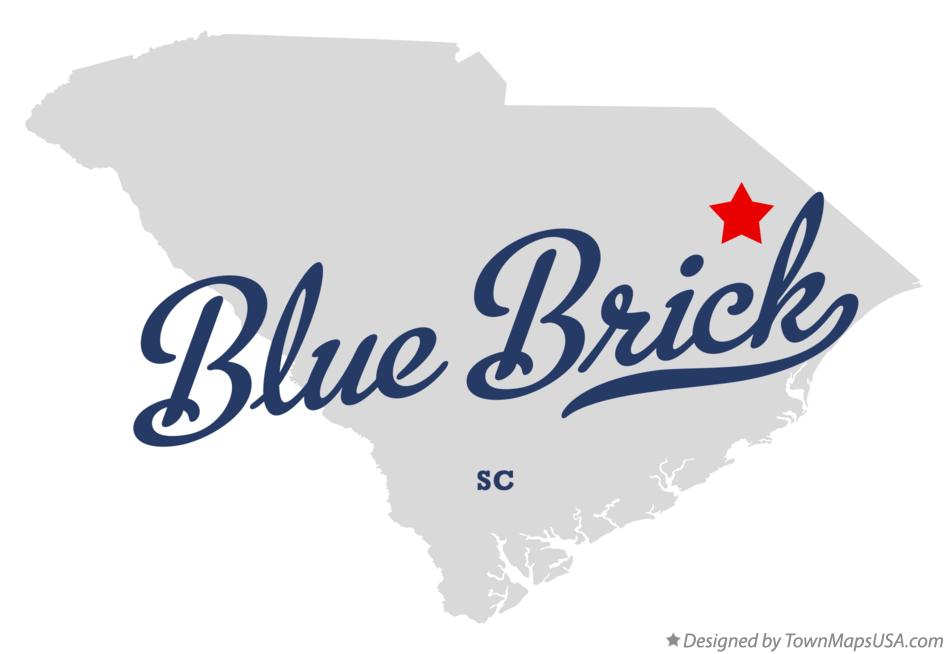 Map of Blue Brick South Carolina SC