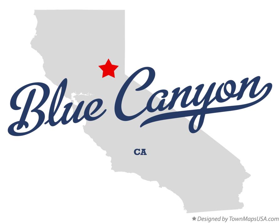 Map of Blue Canyon California CA