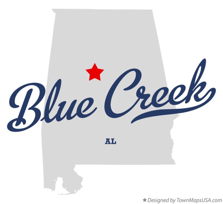 Map of Blue Creek Alabama AL