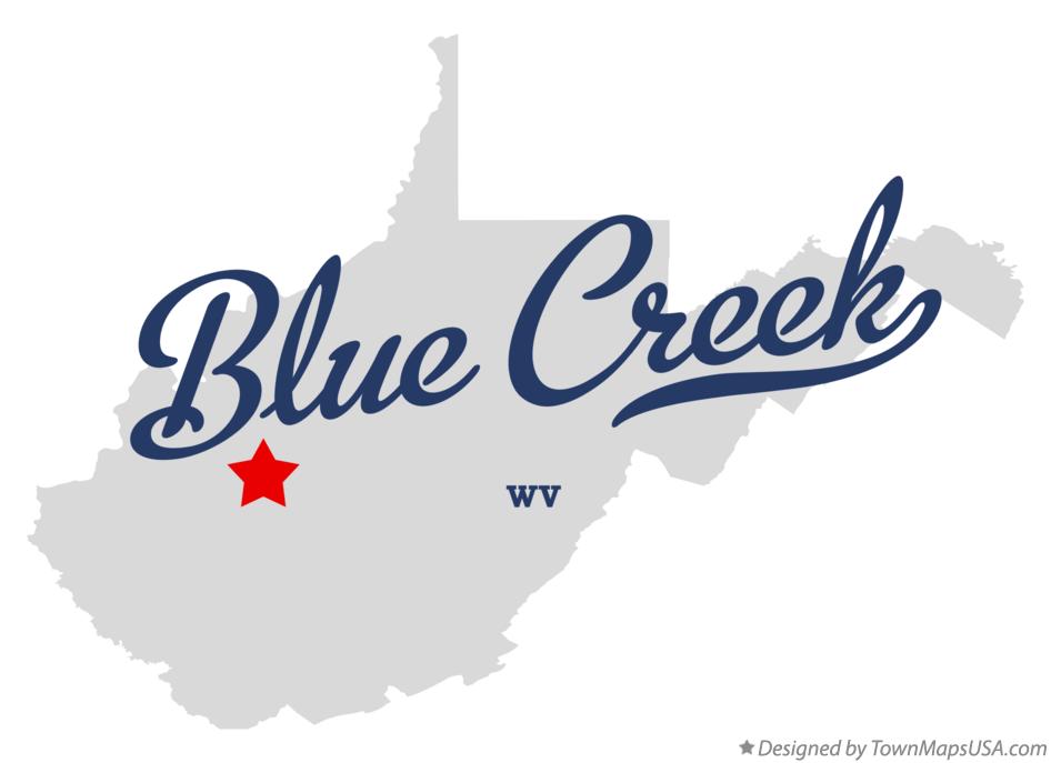 Map of Blue Creek West Virginia WV