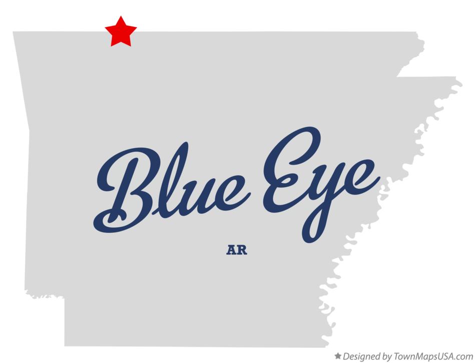 Map of Blue Eye Arkansas AR