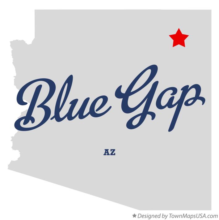 Map of Blue Gap Arizona AZ