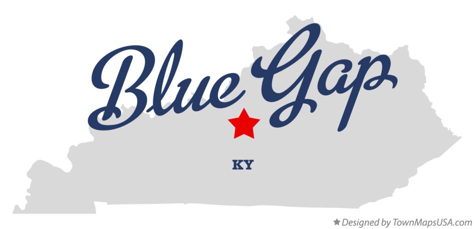 Map of Blue Gap Kentucky KY
