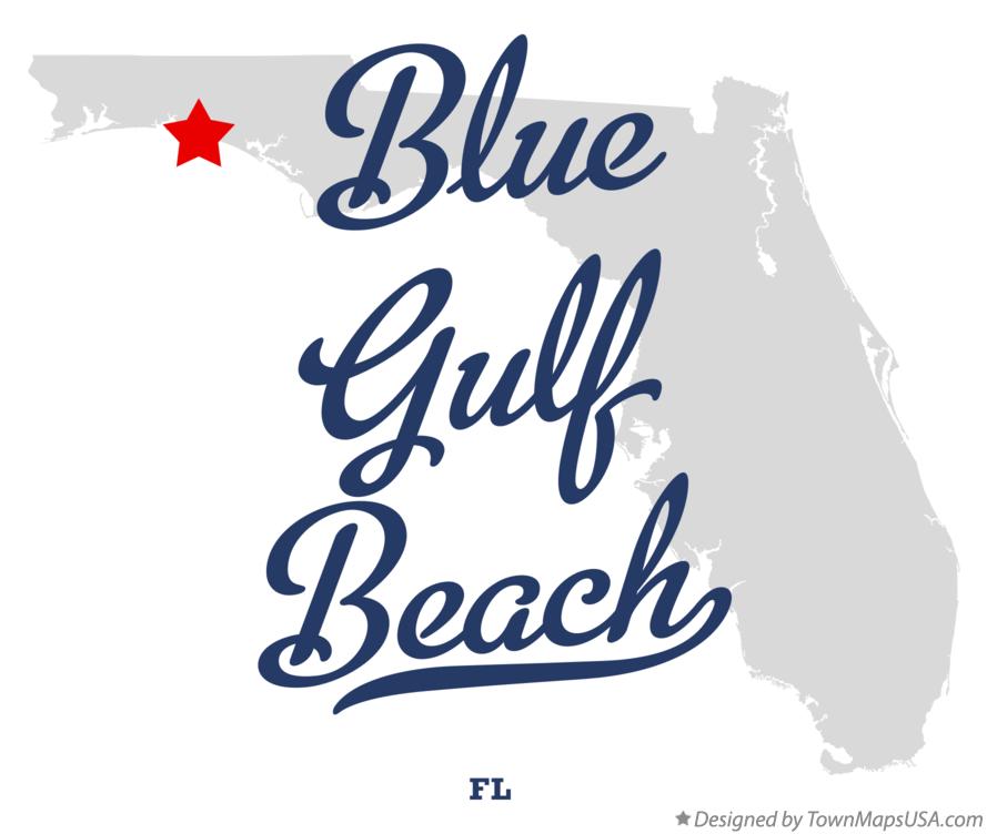 Map of Blue Gulf Beach Florida FL