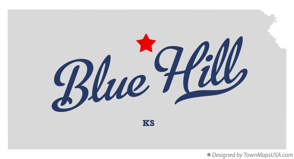 Map of Blue Hill Kansas KS