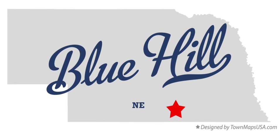 Map of Blue Hill Nebraska NE
