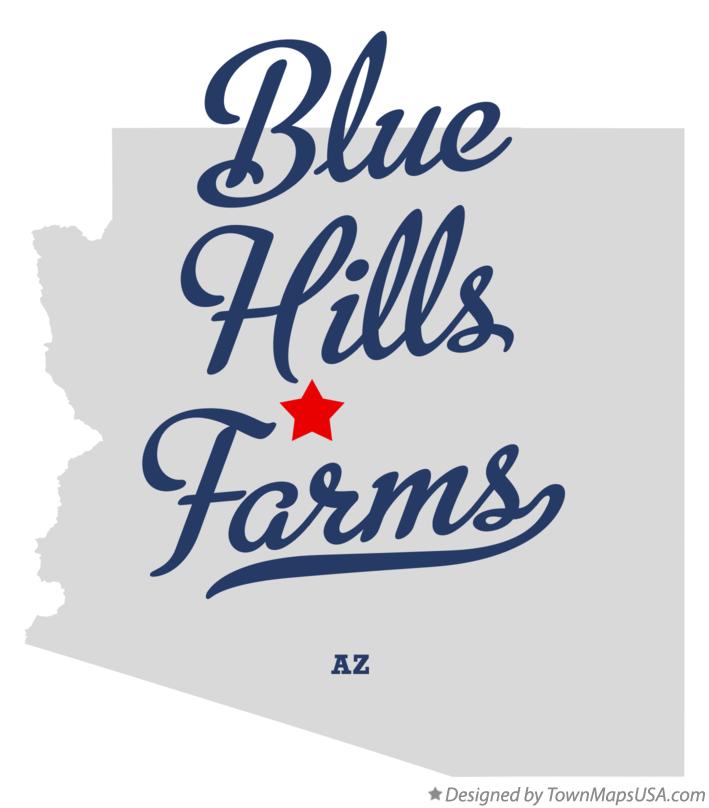 Map of Blue Hills Farms Arizona AZ