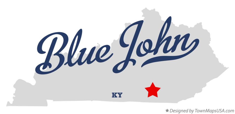 Map of Blue John Kentucky KY