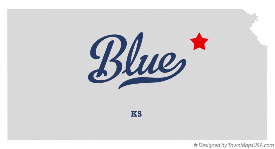 Map of Blue Kansas KS